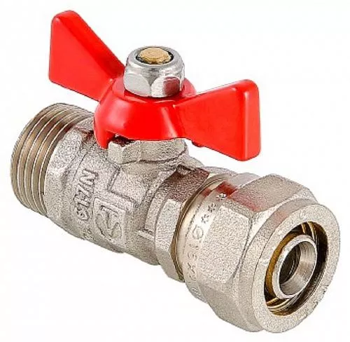 Кран шаровой с обжимным соединением 16x1/2&amp;quot; НР VALTEC купить в Санкт-Петербурге | ВодноеРешение