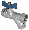 Кран шаровой с фильтром ВР 1/2" AQUALINK бабочка купить в Санкт-Петербурге | ВодноеРешение