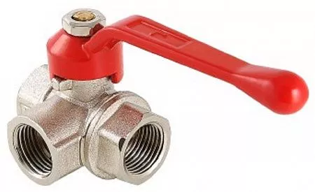 Кран шаровой трехходовой, тип L, ВР 3/4" VALTEC