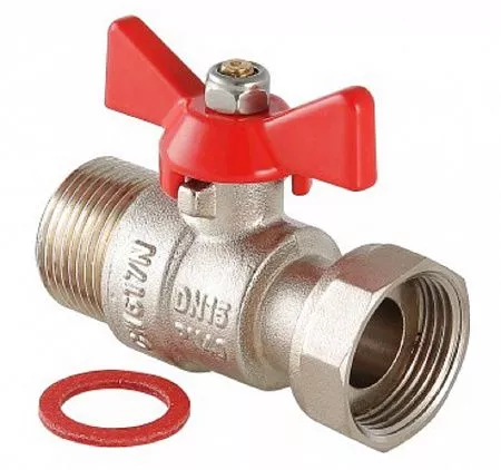 Кран шаровой с накидной гайкой и наружной резьбой 3/4" VALTEC