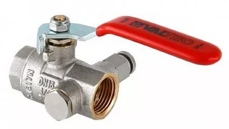 Кран шаровой муфтовый с дренажем и воздухоотводчиком ВР 3/4" VALTEC