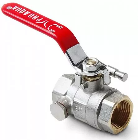 Кран шаровой с дренажом и воздухоотводчиком ВР 1/2" PRO AQUA