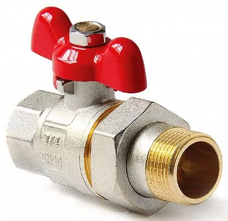 Кран шаровой со сгоном ВР-НР 1" PRO AQUA