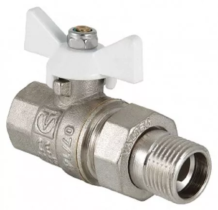 Кран шаровой с полусгоном ВР-НР 3/4" VALTEC Base, белая ручка