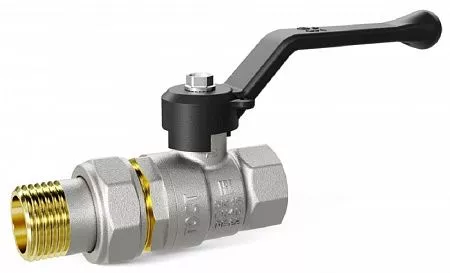 Кран шаровой со сгоном ВР-НР 3/4" LD Pride, черная ручка